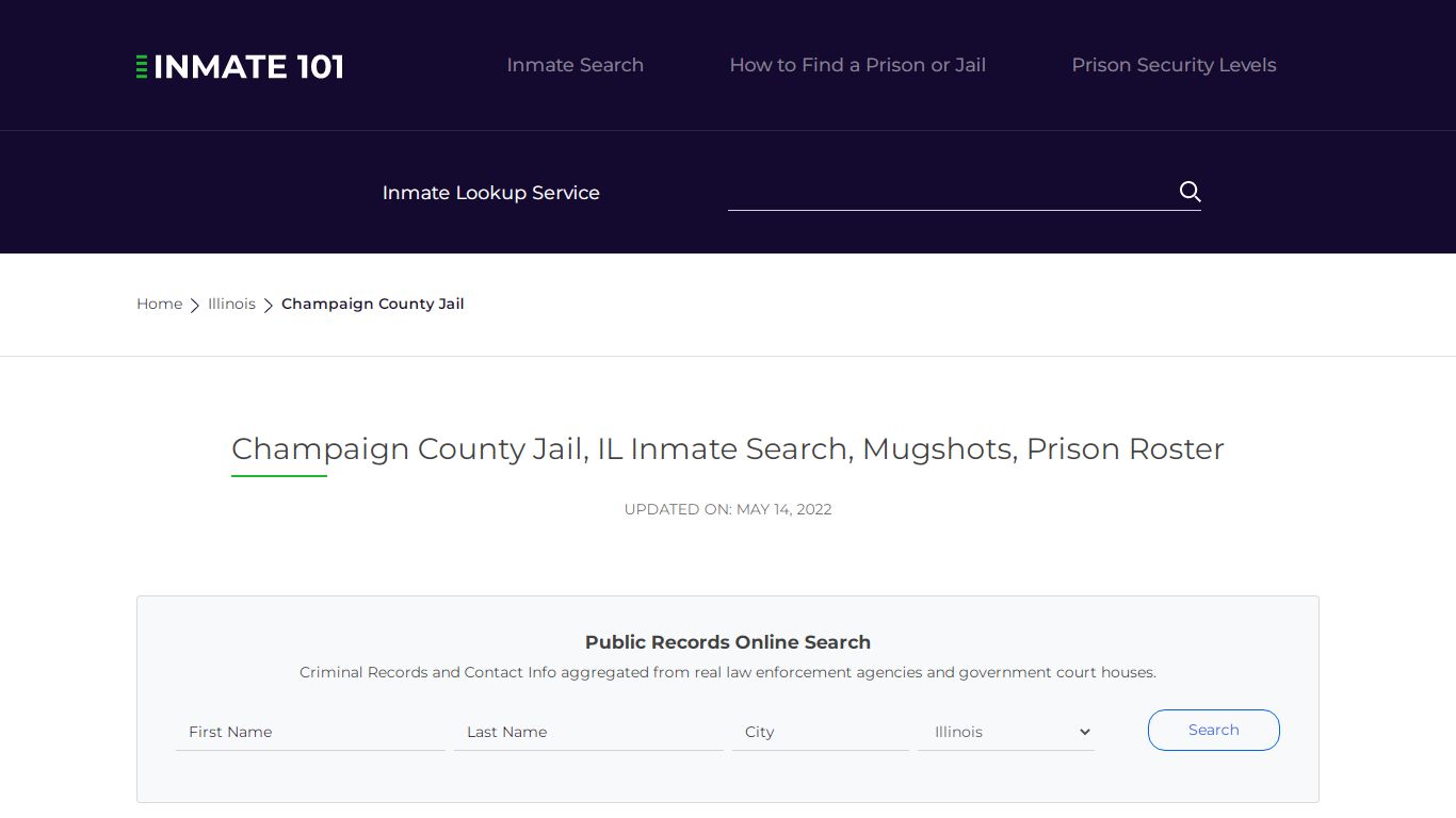 Champaign County Jail, IL Inmate Search, Mugshots, Prison ...