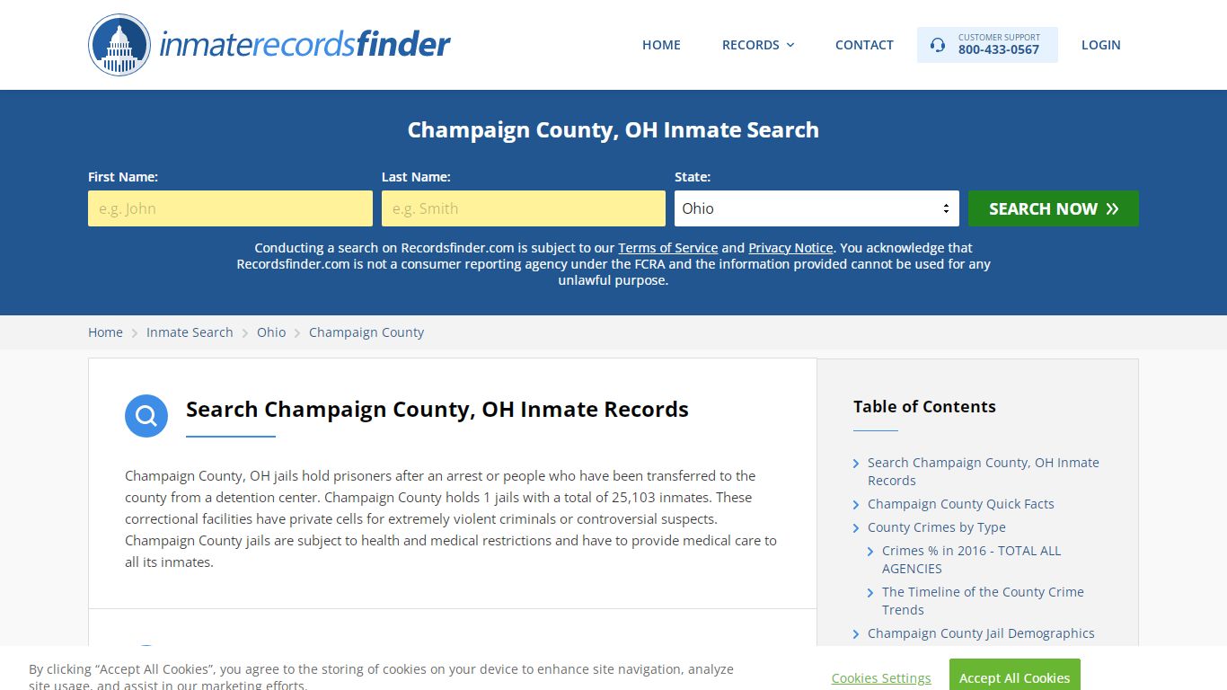 Champaign County, OH Inmate Lookup & Jail Records Online