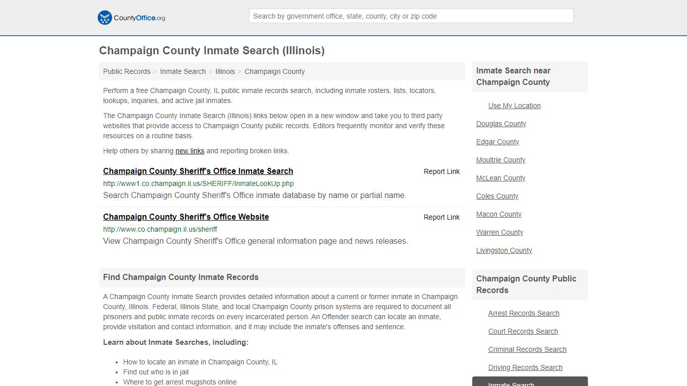 Inmate Search - Champaign County, IL (Inmate Rosters ...